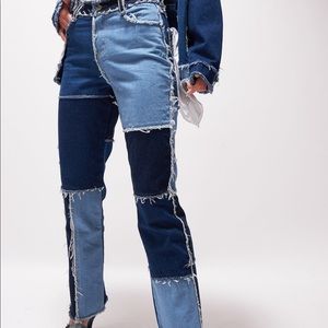 Patched jeans